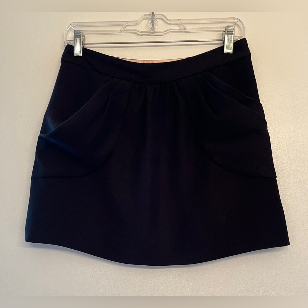 J. CREW BLACK MINI SKIRT  WITH POCKETS WOMENS SIZE 2